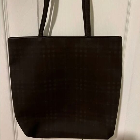 Burberry Vintage Womens Tote Bag VINTAGE BURBERRY Brown Plaid Tote Bag - Picture 1 of 3